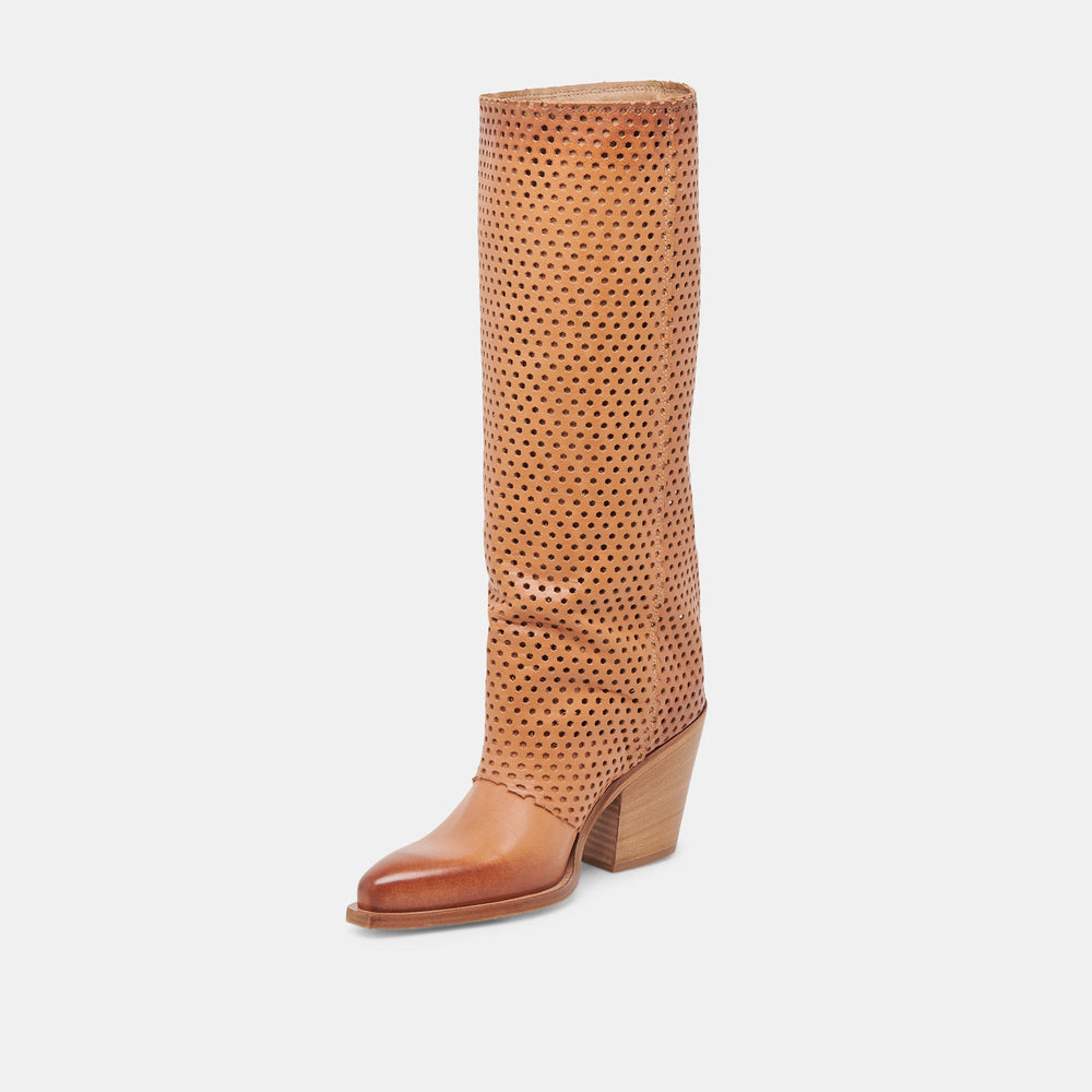 BOONE BOOTS COGNAC LEATHER | Women Dolce Vita