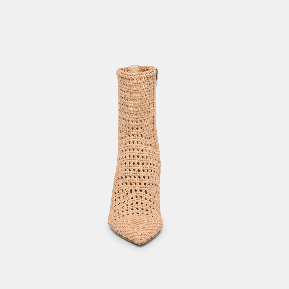 Embry Lt Tan Woven Stella Booties | Dolce Vita Women