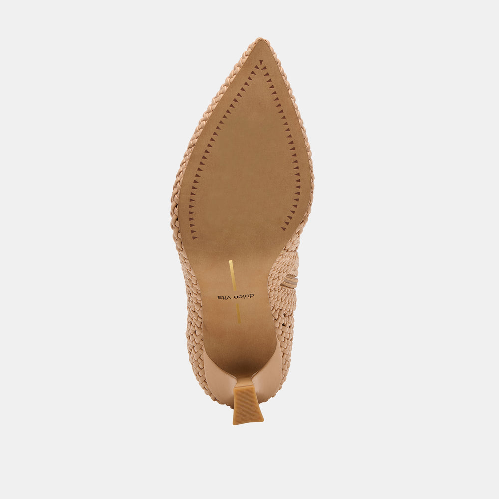 Embry Lt Tan Woven Stella Booties | Dolce Vita Women