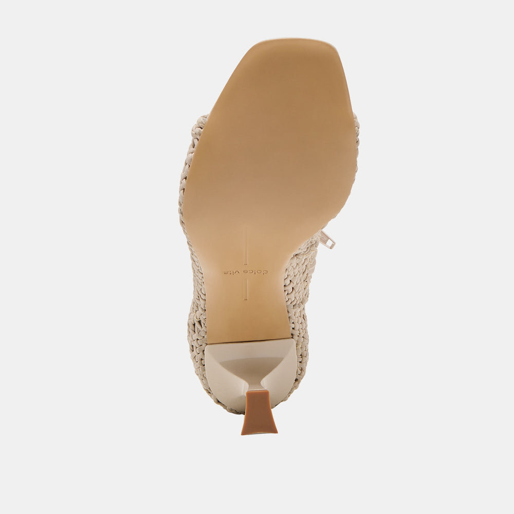Quin Bone Woven Leather Heels | Women Dolce Vita