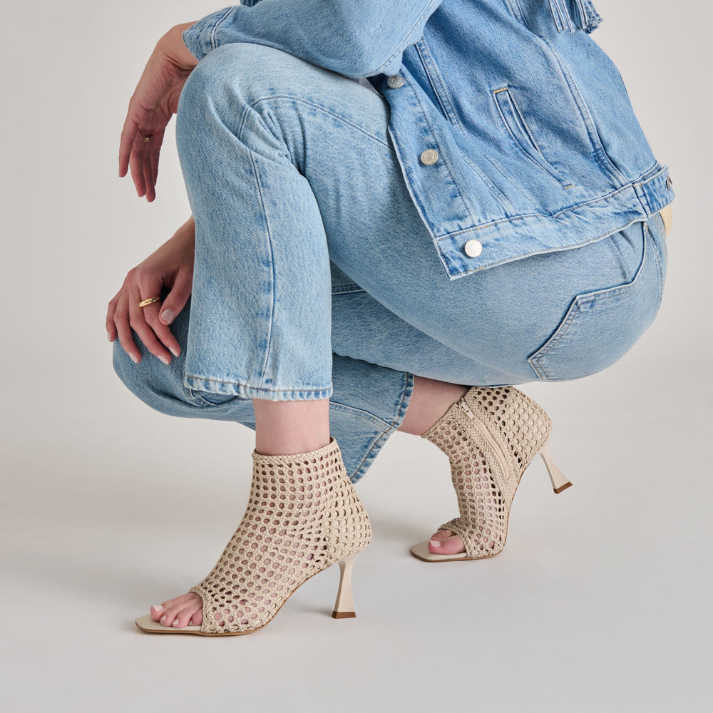 Quin Bone Woven Leather Heels | Women Dolce Vita