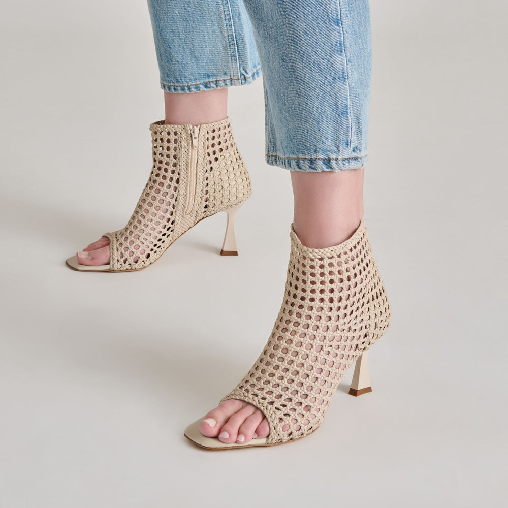 Quin Bone Woven Leather Heels | Women Dolce Vita