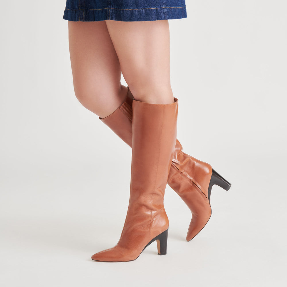NELAS BOOTS COGNAC LEATHER | Dolce Vita Women