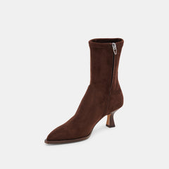 ARYA WIDE CALF BOOTS DK BROWN STELLA SUEDE | Dolce Vita Women