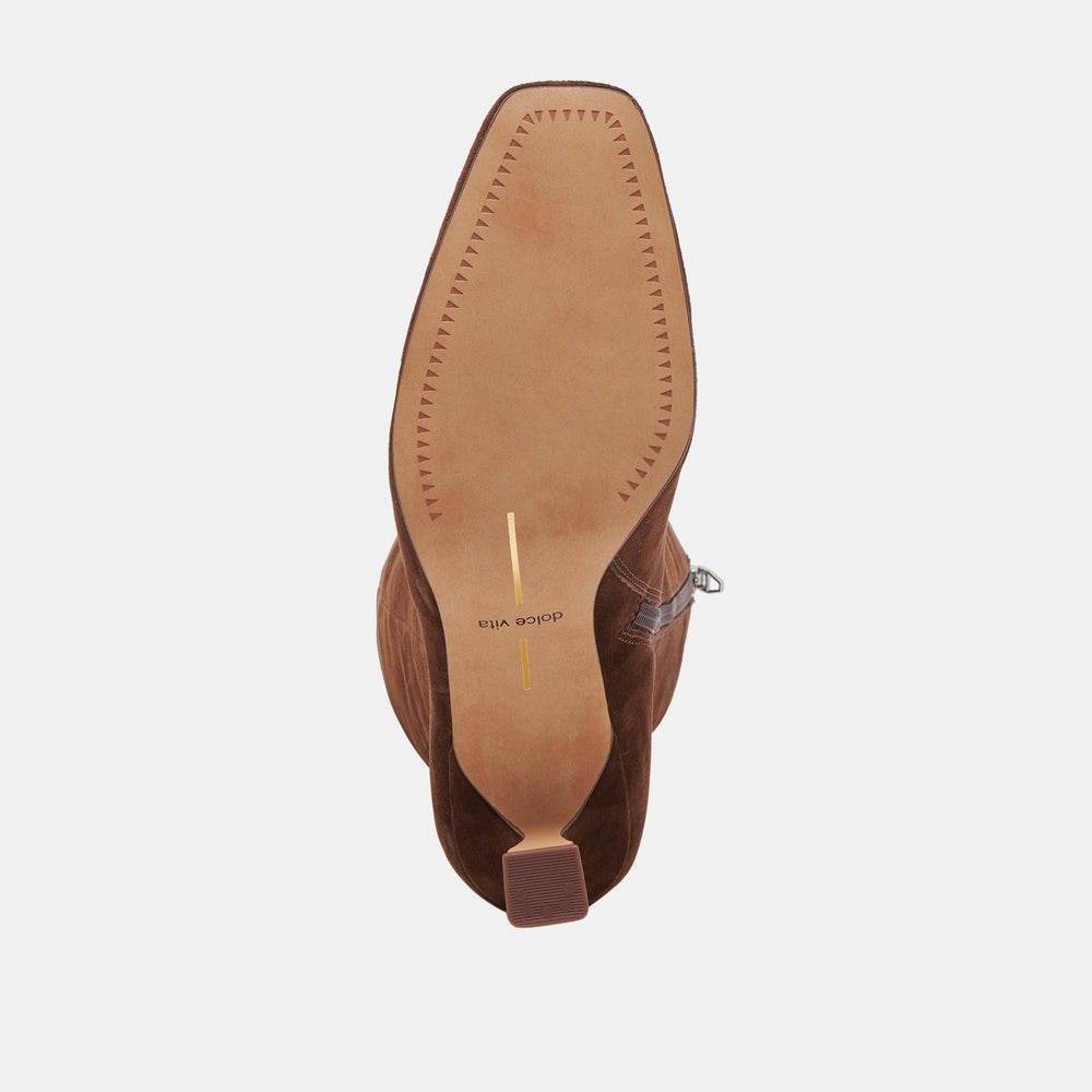 Gyra Extra Wide Calf Brown Suede Boots | Dolce Vita Women