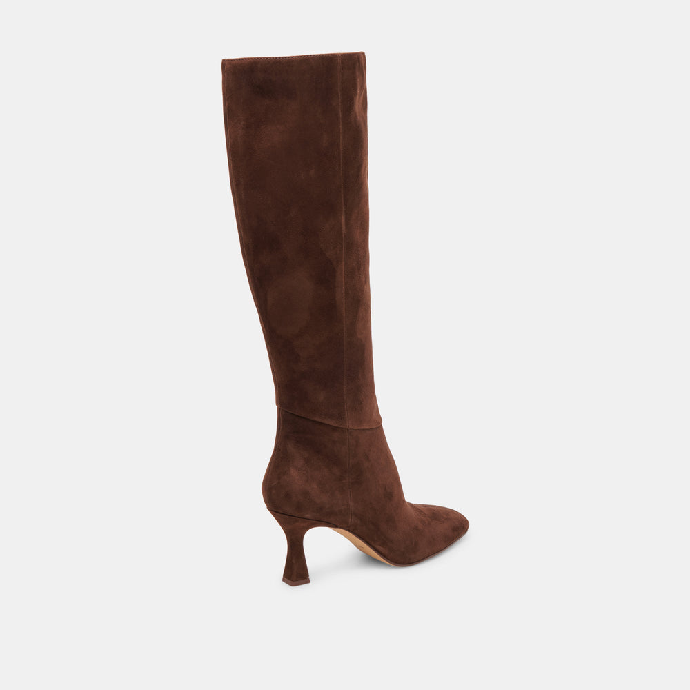 Gyra Extra Wide Calf Brown Suede Boots | Dolce Vita Women