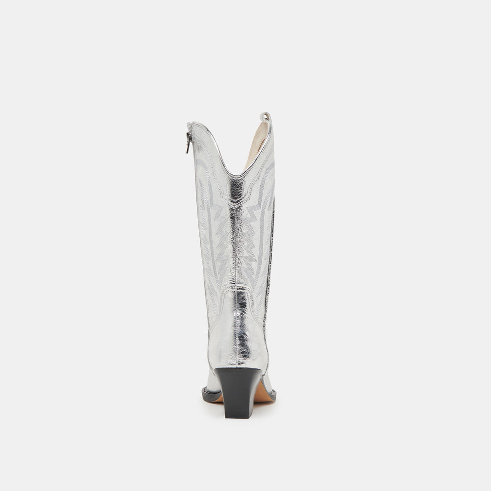 Ryland Extra Wide Calf Silver Boots | Women Dolce Vita