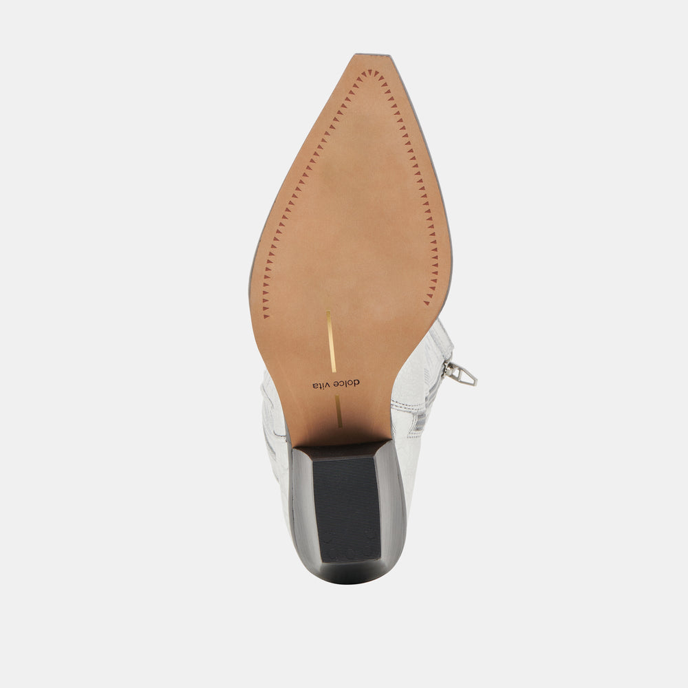 Ryland Extra Wide Calf Silver Boots | Women Dolce Vita
