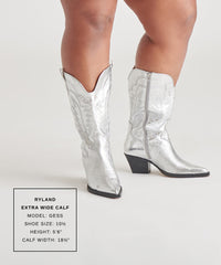 Ryland Extra Wide Calf Silver Boots | Women Dolce Vita