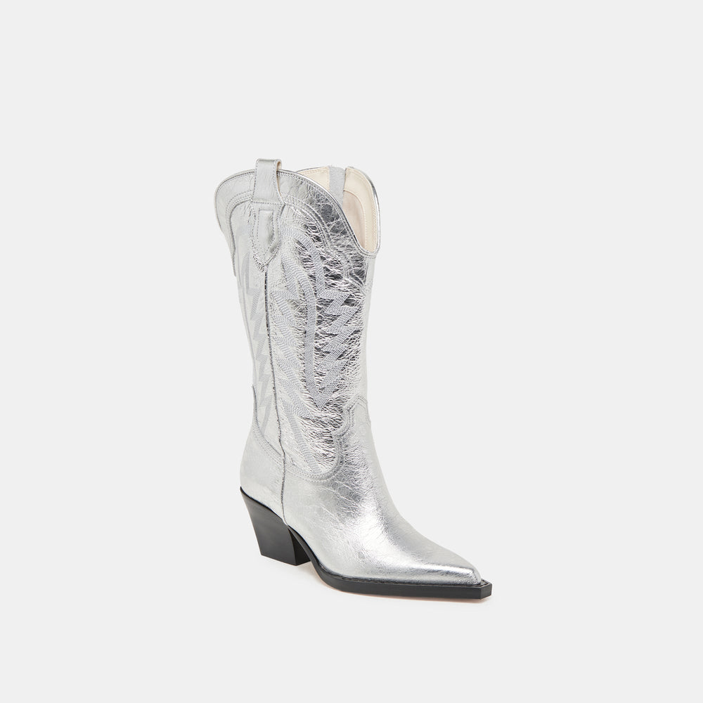 Ryland Extra Wide Calf Silver Boots | Women Dolce Vita