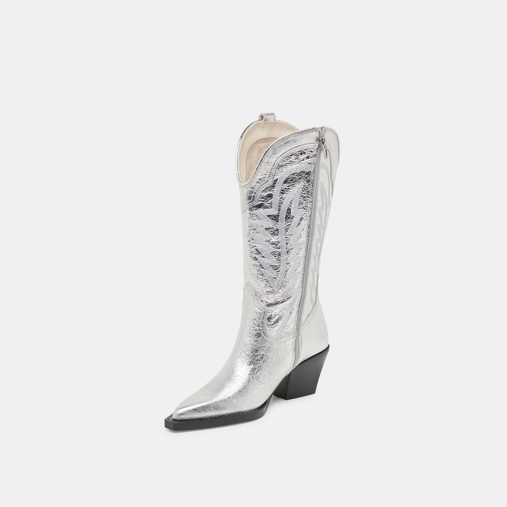 Ryland Extra Wide Calf Silver Boots | Women Dolce Vita