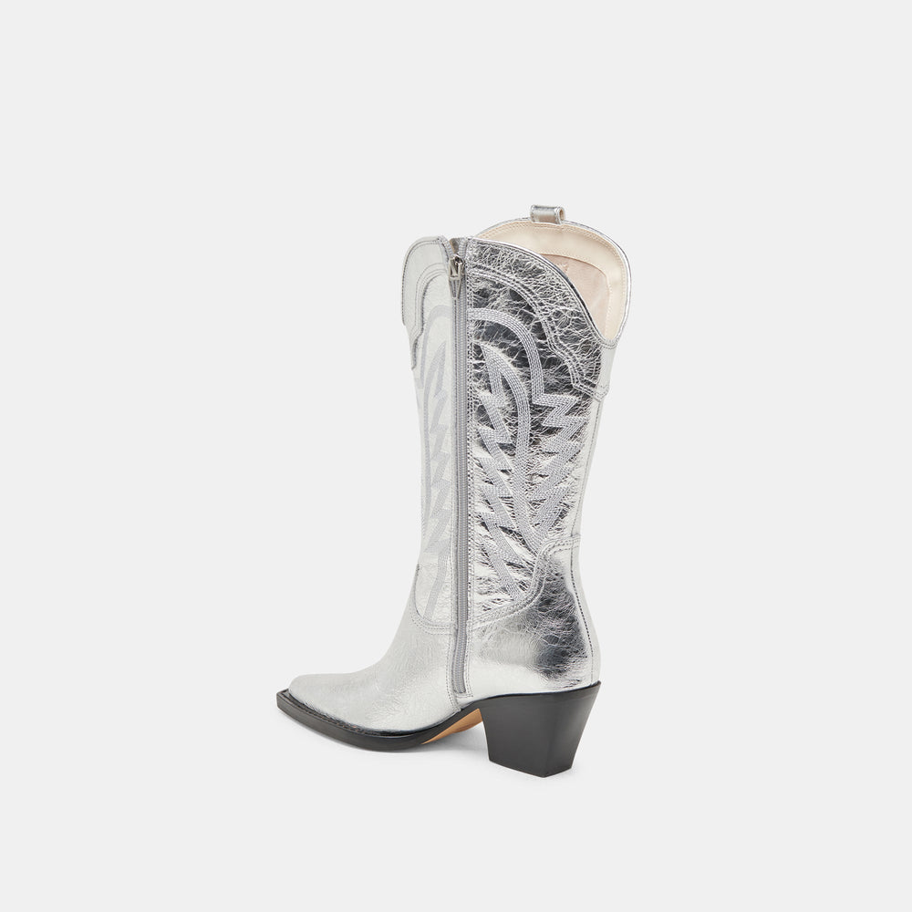 Ryland Extra Wide Calf Silver Boots | Women Dolce Vita
