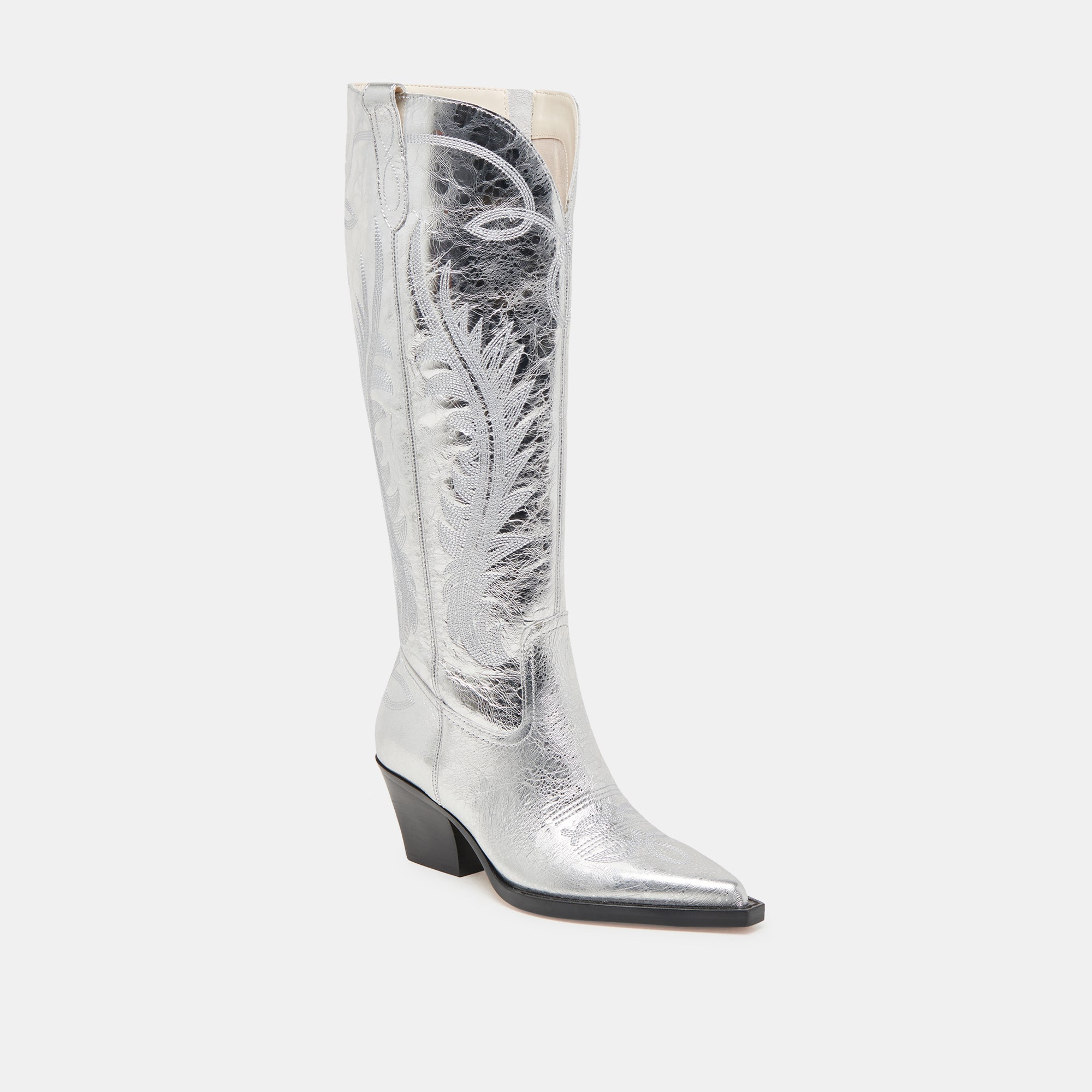 Ryatt Extra Wide Calf Silver Boots | Women Dolce Vita