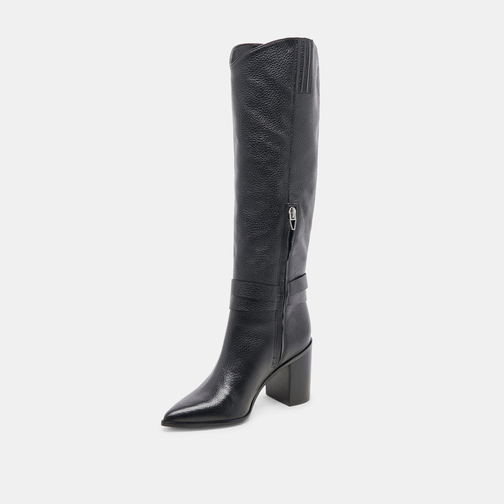 TYRONE BOOTS BLACK LEATHER | Dolce Vita Women