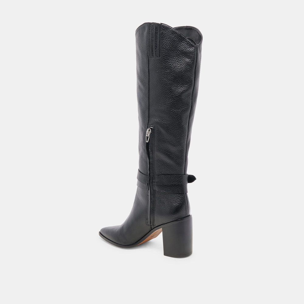 TYRONE BOOTS BLACK LEATHER | Dolce Vita Women
