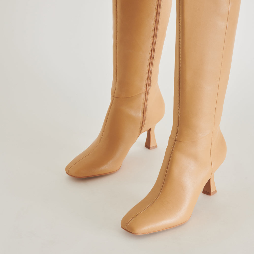 GYRA BOOTS TAN LEATHER | Women Dolce Vita