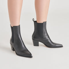 Shadie H2O Waterproof Black Leather Booties | Dolce Vita Women