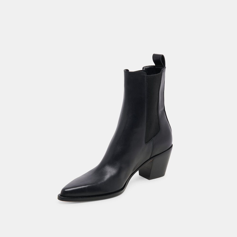 Shadie H2O Waterproof Black Leather Booties | Dolce Vita Women