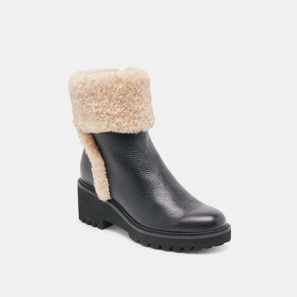 Hug H2O Waterproof Black Leather Boots | Women Dolce Vita