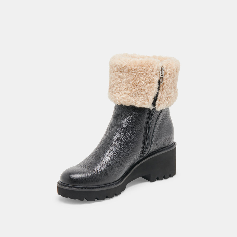 Hug H2O Waterproof Black Leather Boots | Women Dolce Vita