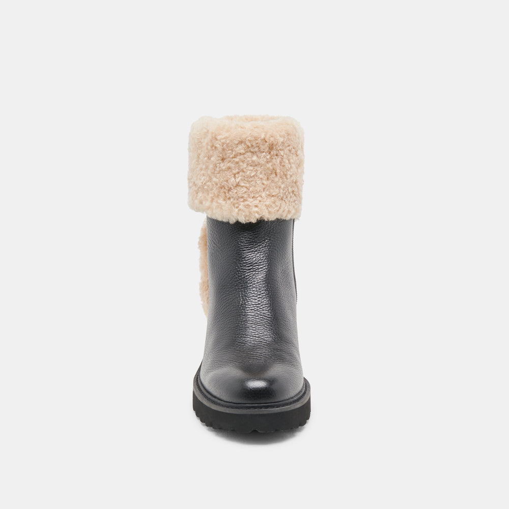 Hug H2O Waterproof Black Leather Boots | Women Dolce Vita