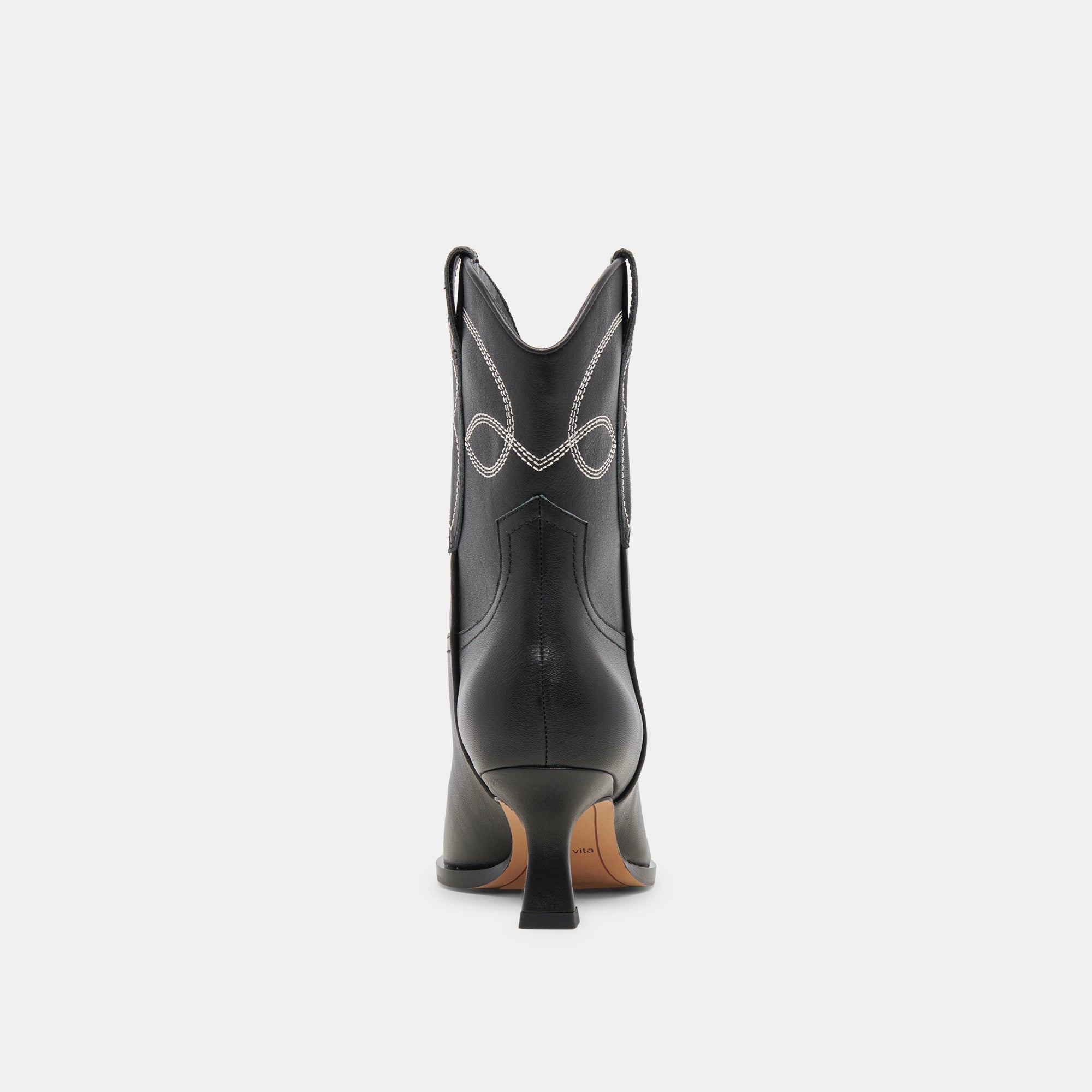 ANGEL BOOTIES BLACK WHITE LEATHER | Women Dolce Vita