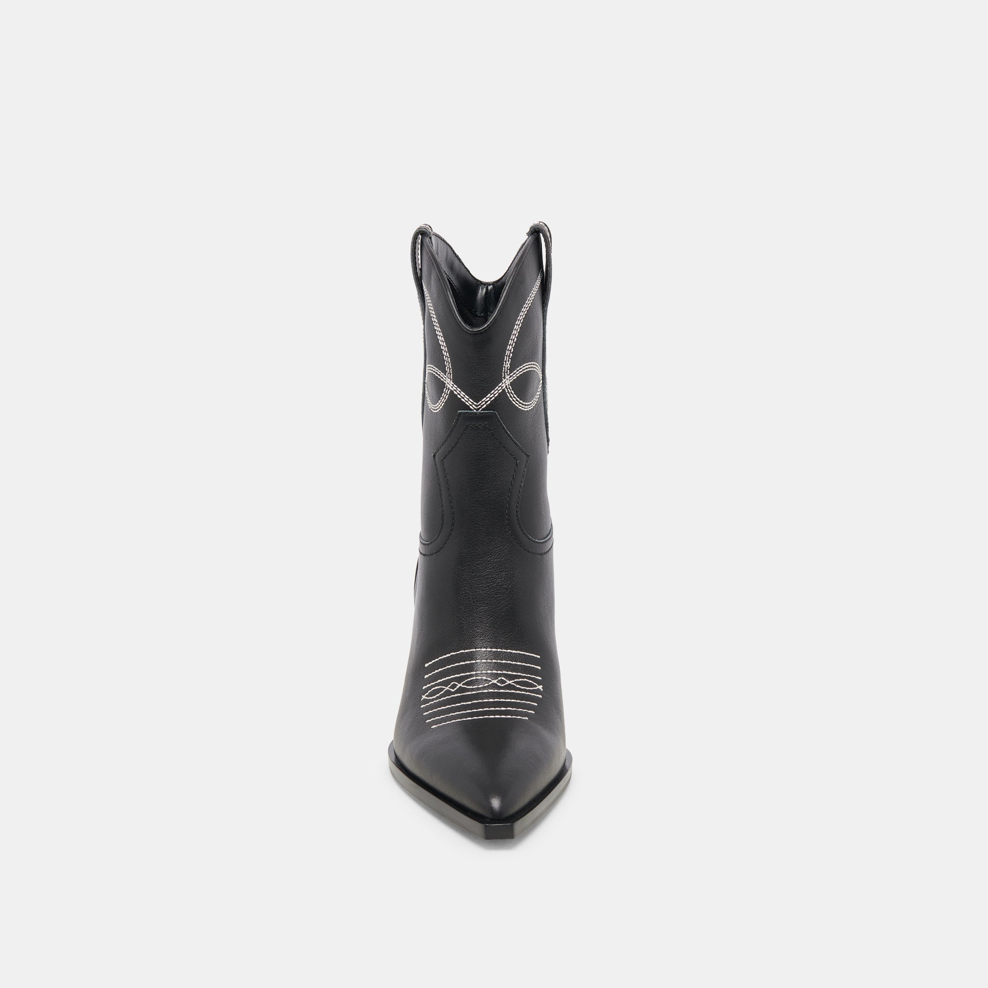 ANGEL BOOTIES BLACK WHITE LEATHER | Women Dolce Vita