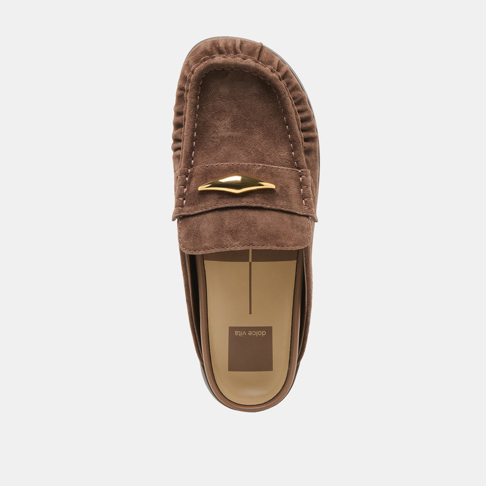 Jodero Dk Brown Suede Flats | Dolce Vita Women