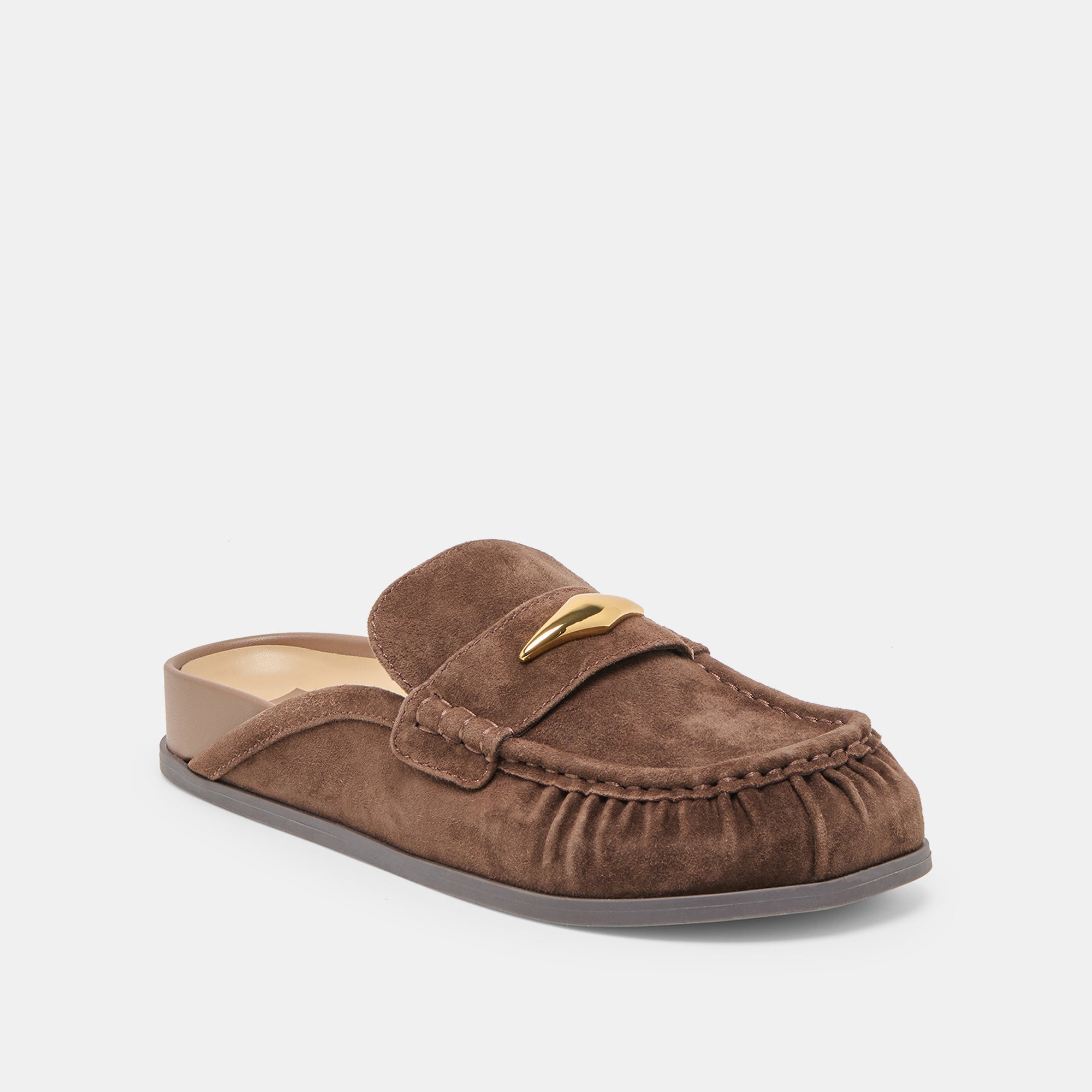 Jodero Dk Brown Suede Flats | Dolce Vita Women
