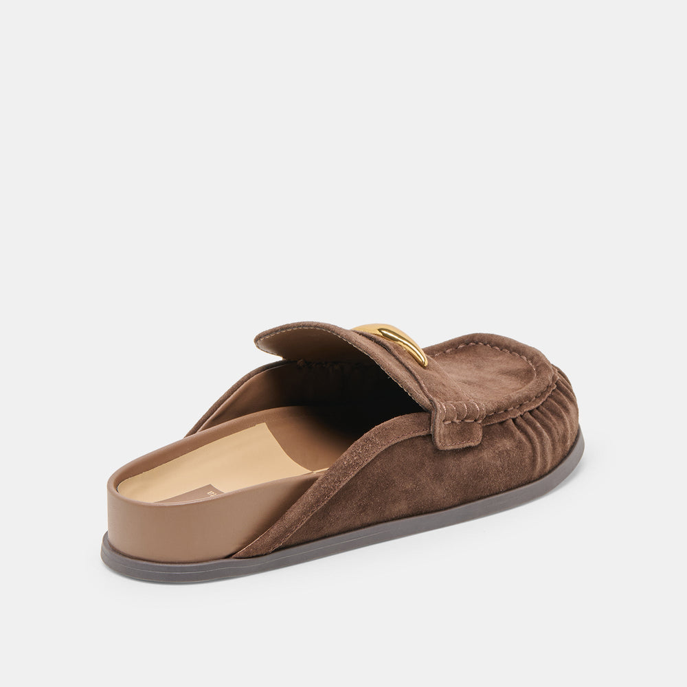Jodero Dk Brown Suede Flats | Dolce Vita Women