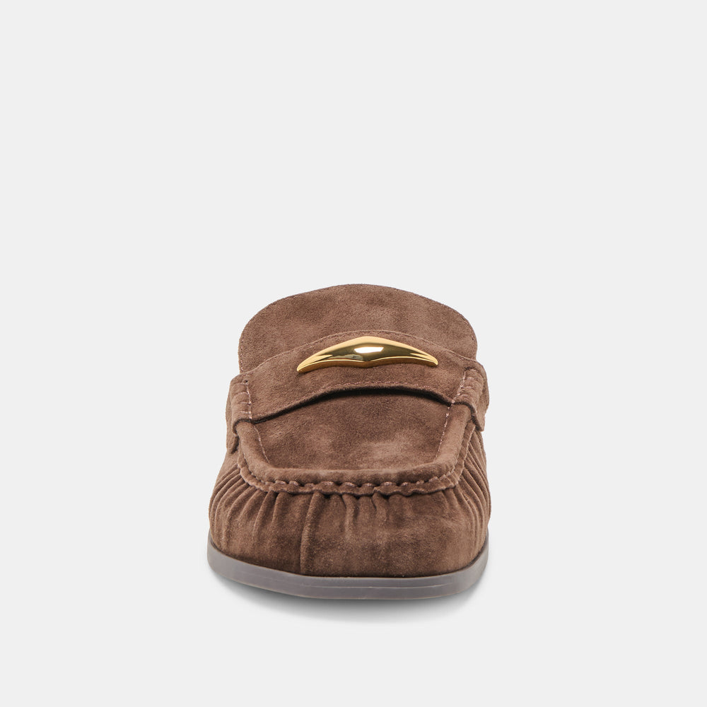Jodero Dk Brown Suede Flats | Dolce Vita Women
