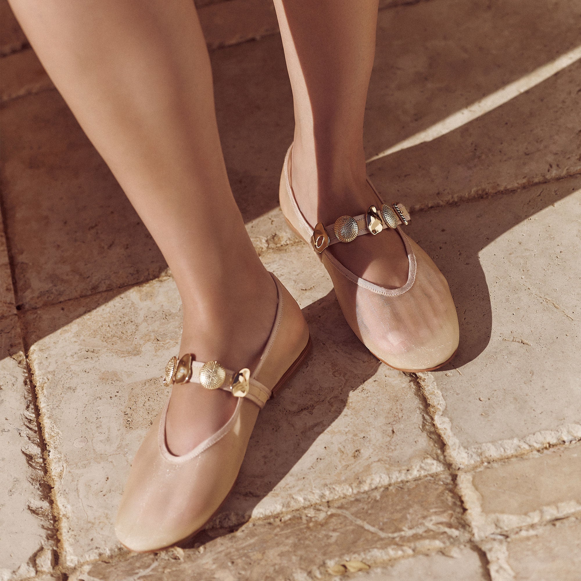 Relan French Vanilla Mesh Ballet Flats | Dolce Vita Women