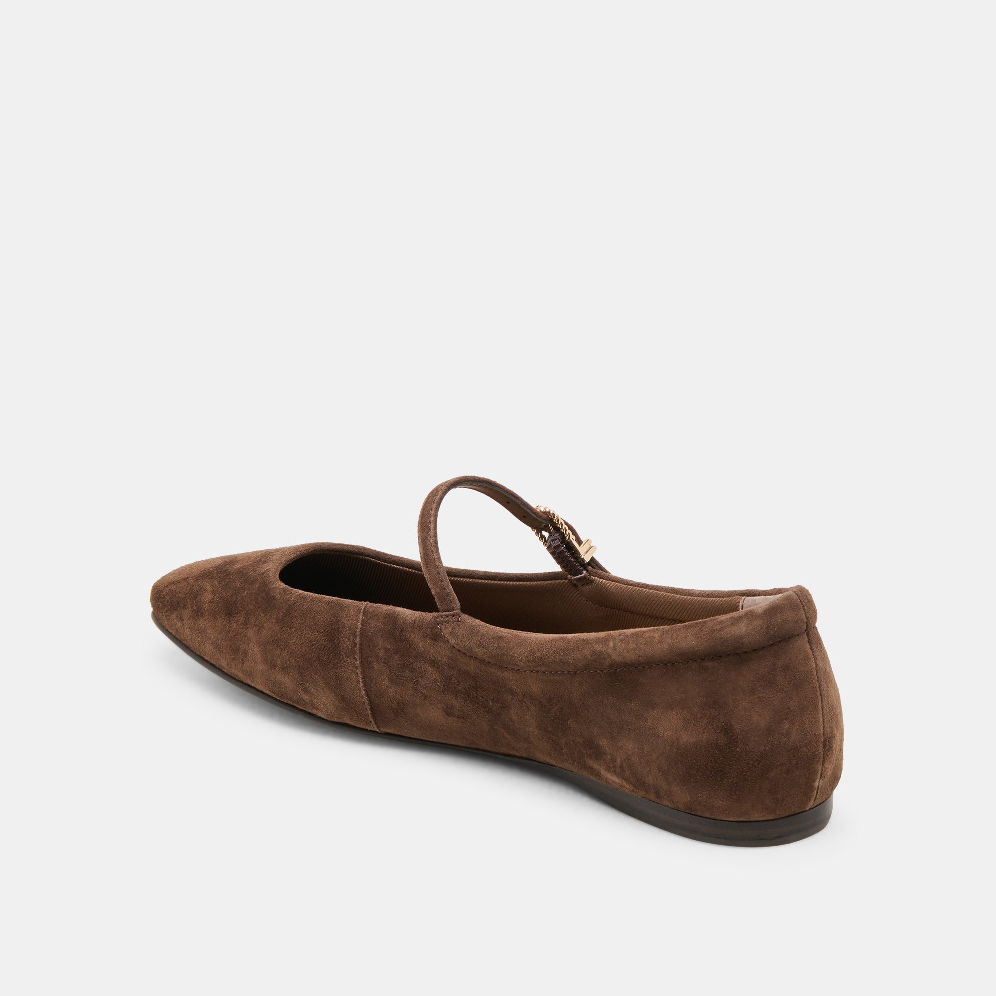 Reyes Dk Brown Suede Ballet Flats | Women Dolce Vita