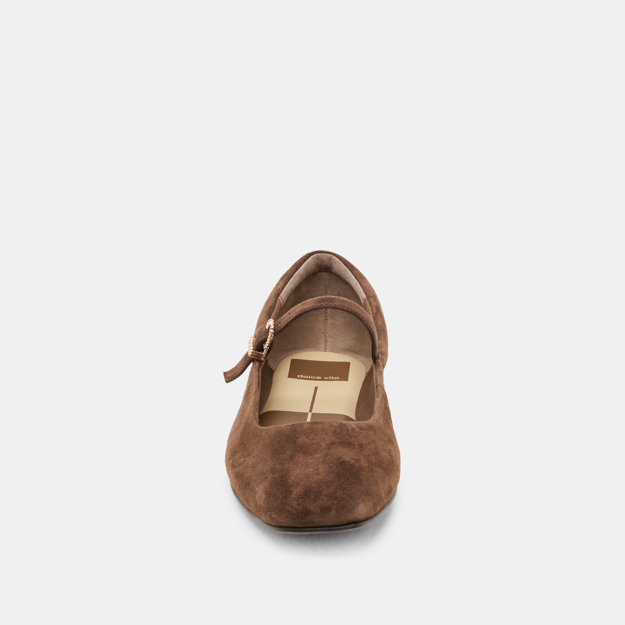 Reyes Dk Brown Suede Ballet Flats | Women Dolce Vita