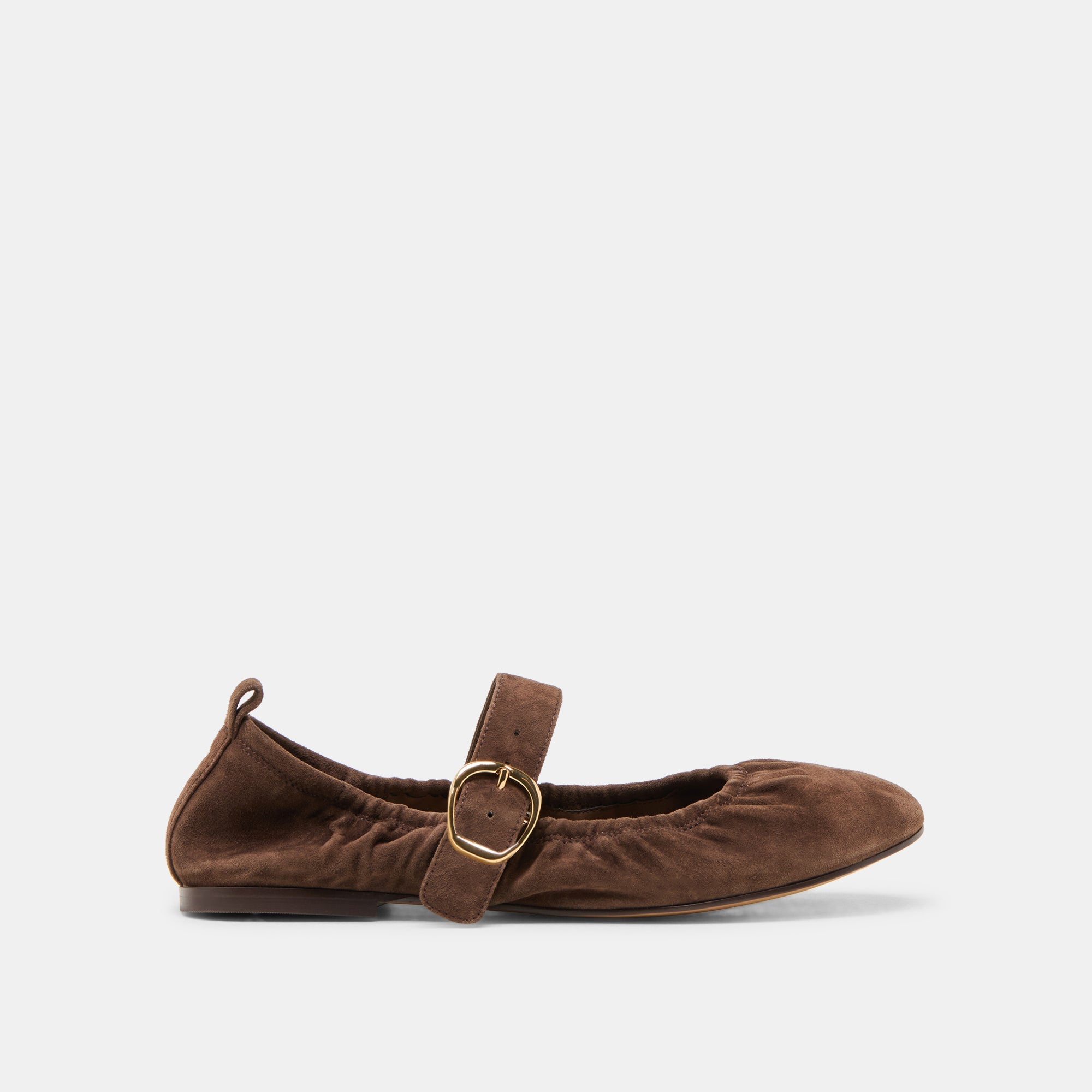 Caely Dk Brown Suede Ballet Flats | Dolce Vita Women