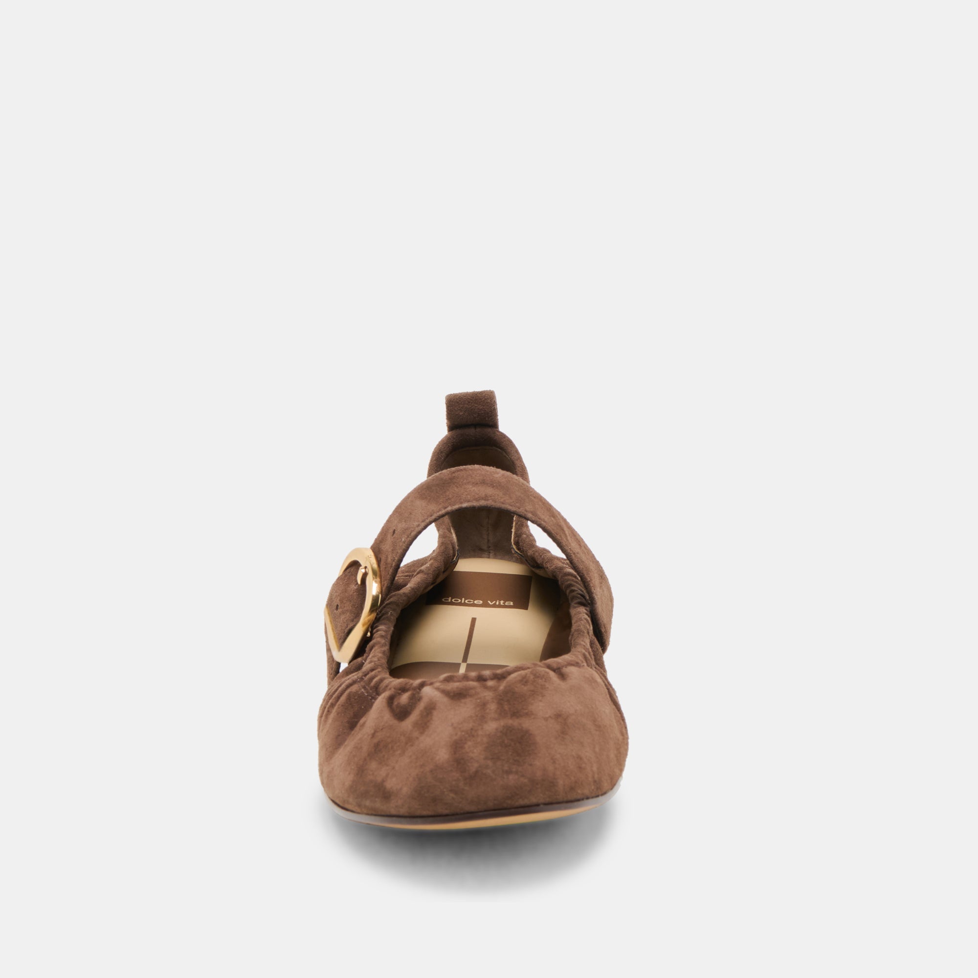 Caely Dk Brown Suede Ballet Flats | Dolce Vita Women