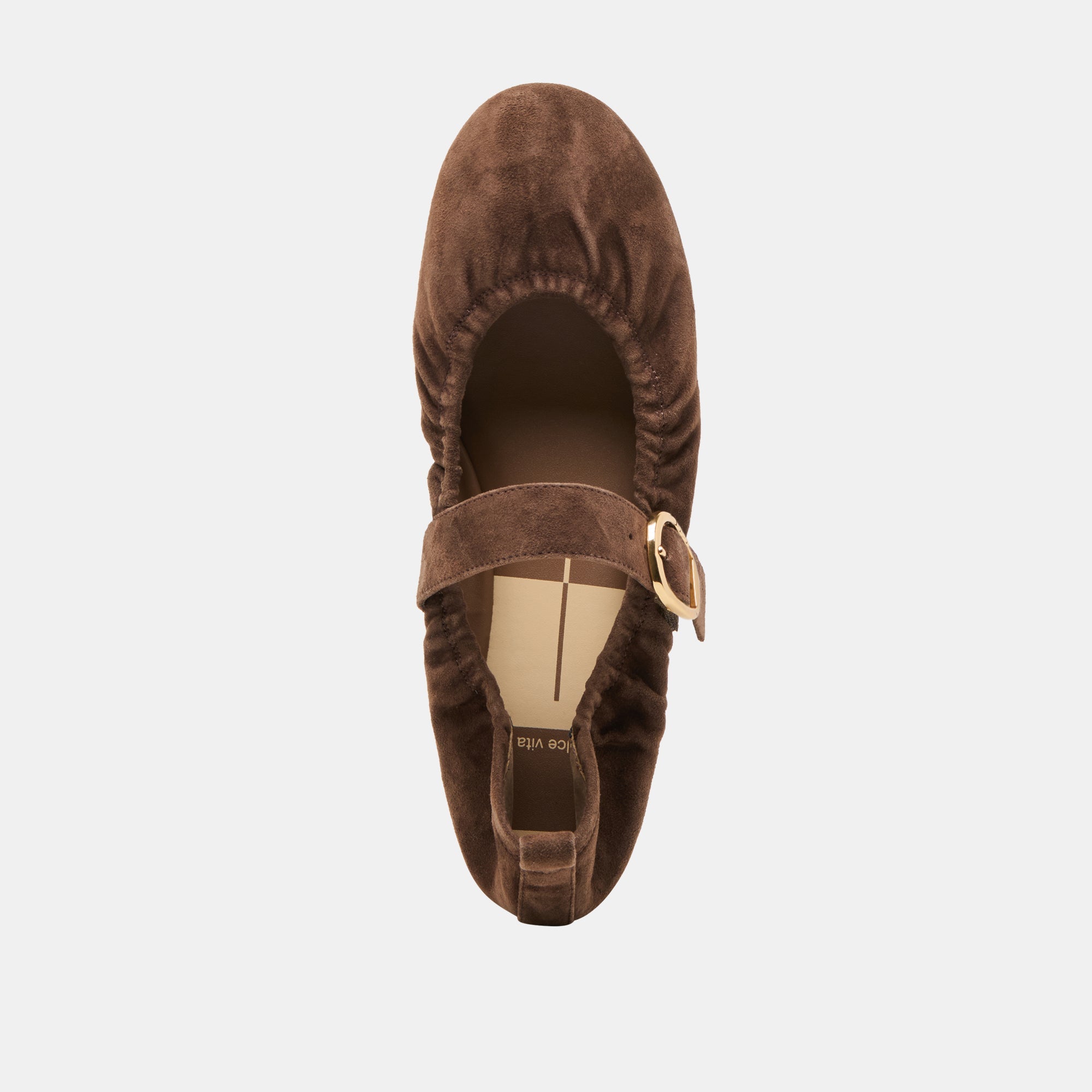 Caely Dk Brown Suede Ballet Flats | Dolce Vita Women