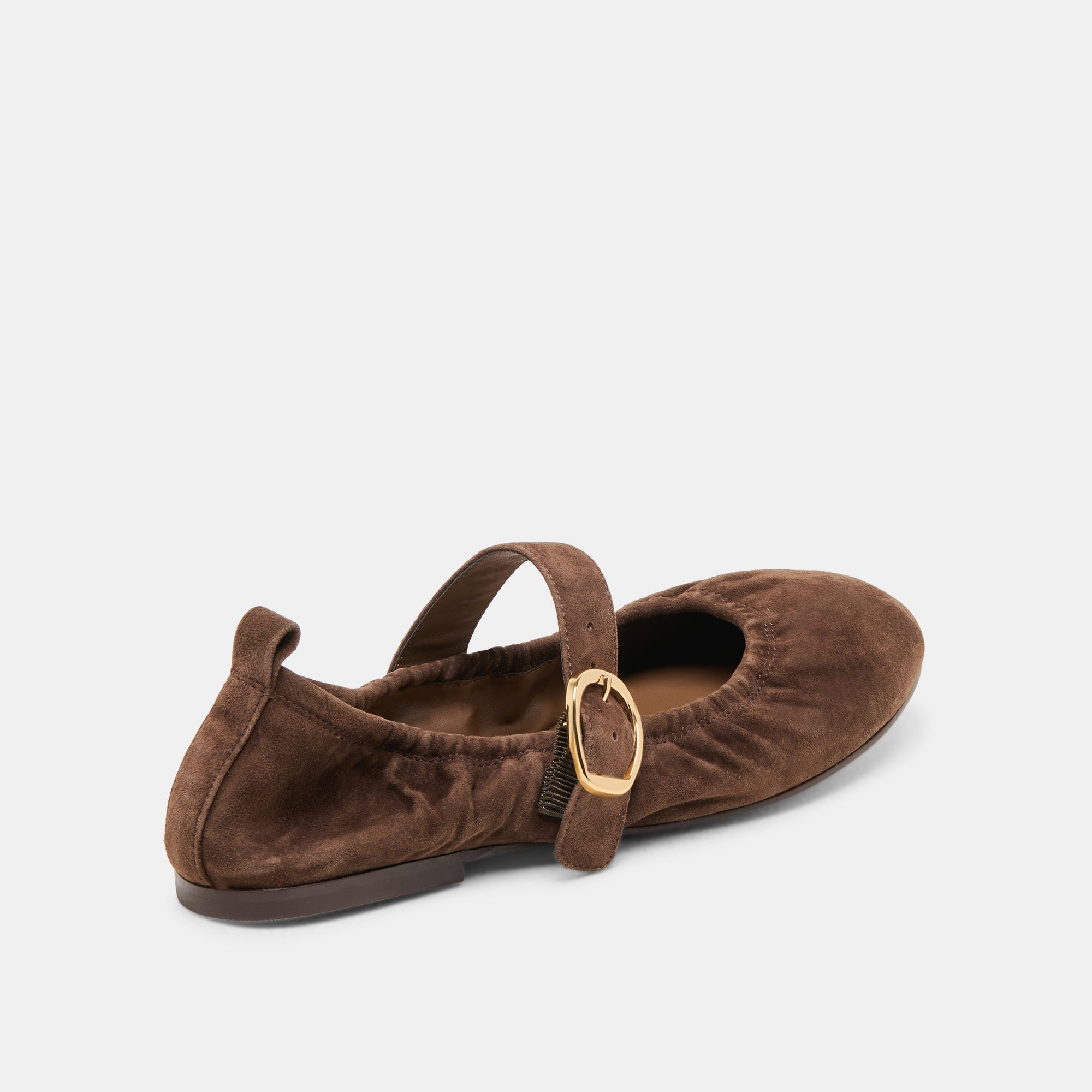 Caely Dk Brown Suede Ballet Flats | Dolce Vita Women
