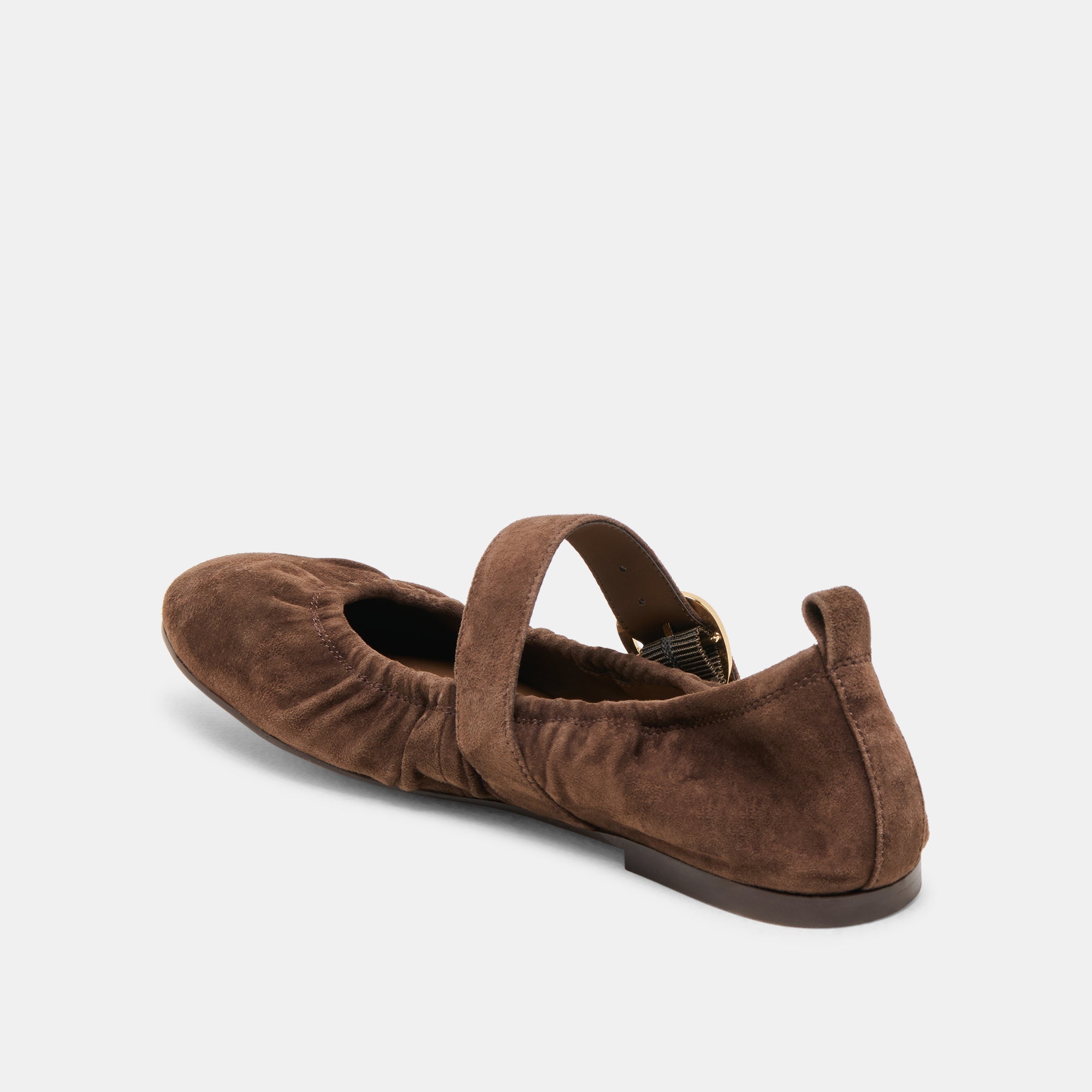 Caely Dk Brown Suede Ballet Flats | Dolce Vita Women