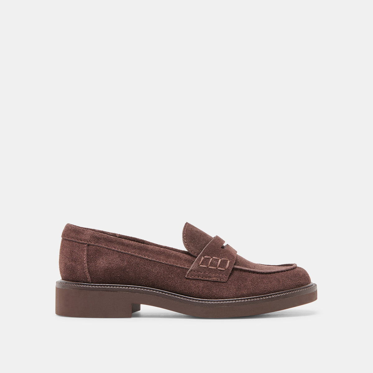 Tiggy Mahogany Suede Loafers | Women Dolce Vita