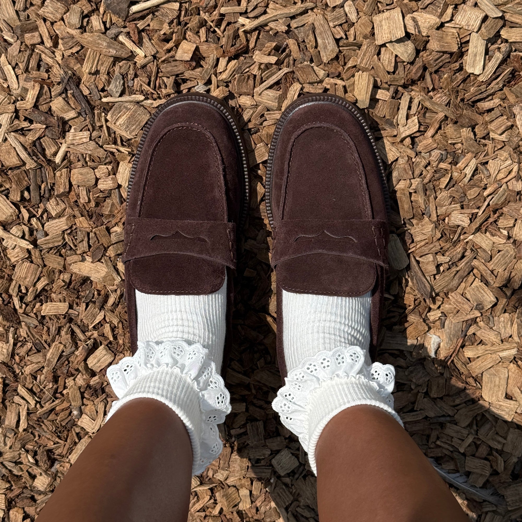 Tiggy Mahogany Suede Loafers | Women Dolce Vita