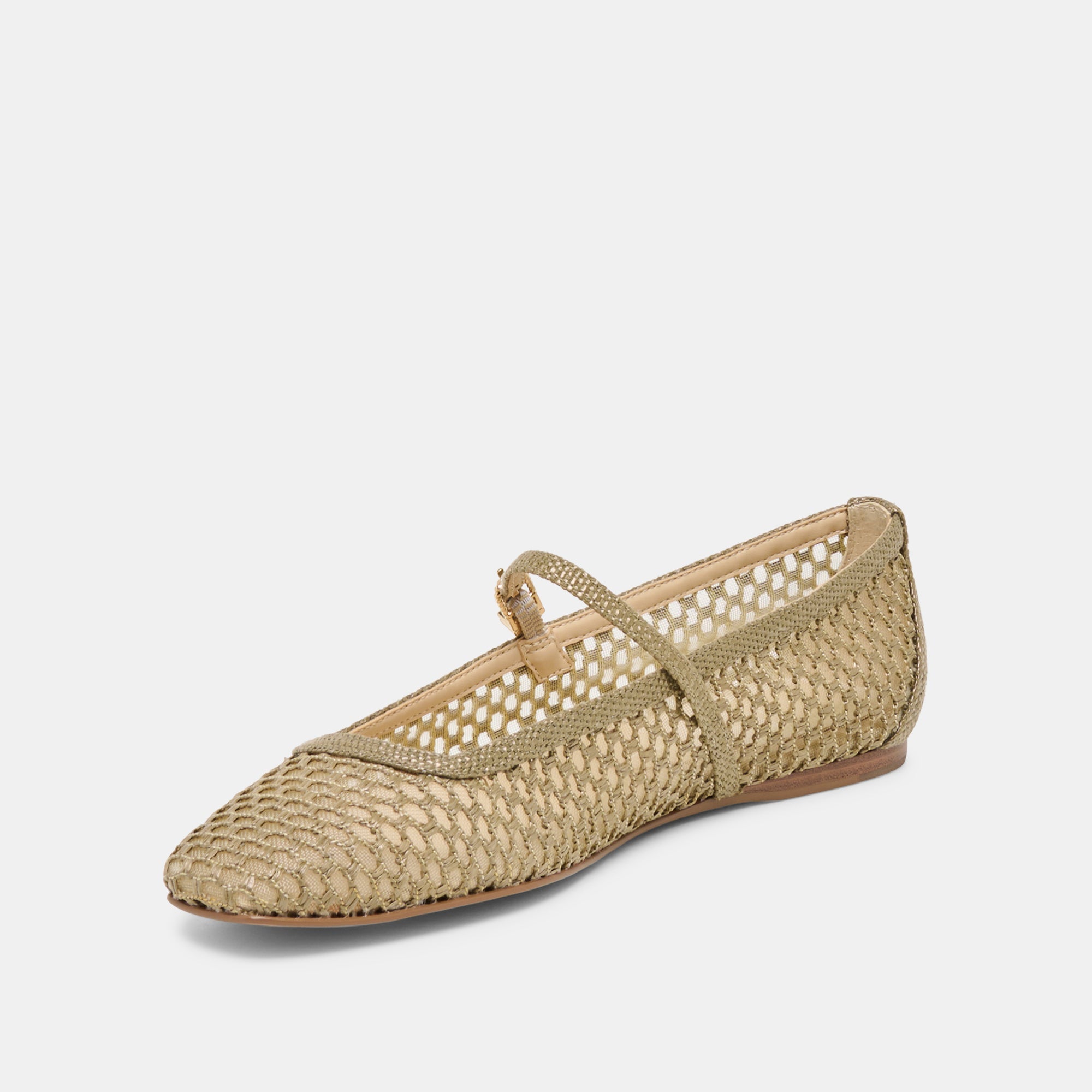 Reyes Olive Woven Raffia Ballet Flats | Dolce Vita Women