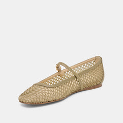 Reyes Olive Woven Raffia Ballet Flats | Dolce Vita Women