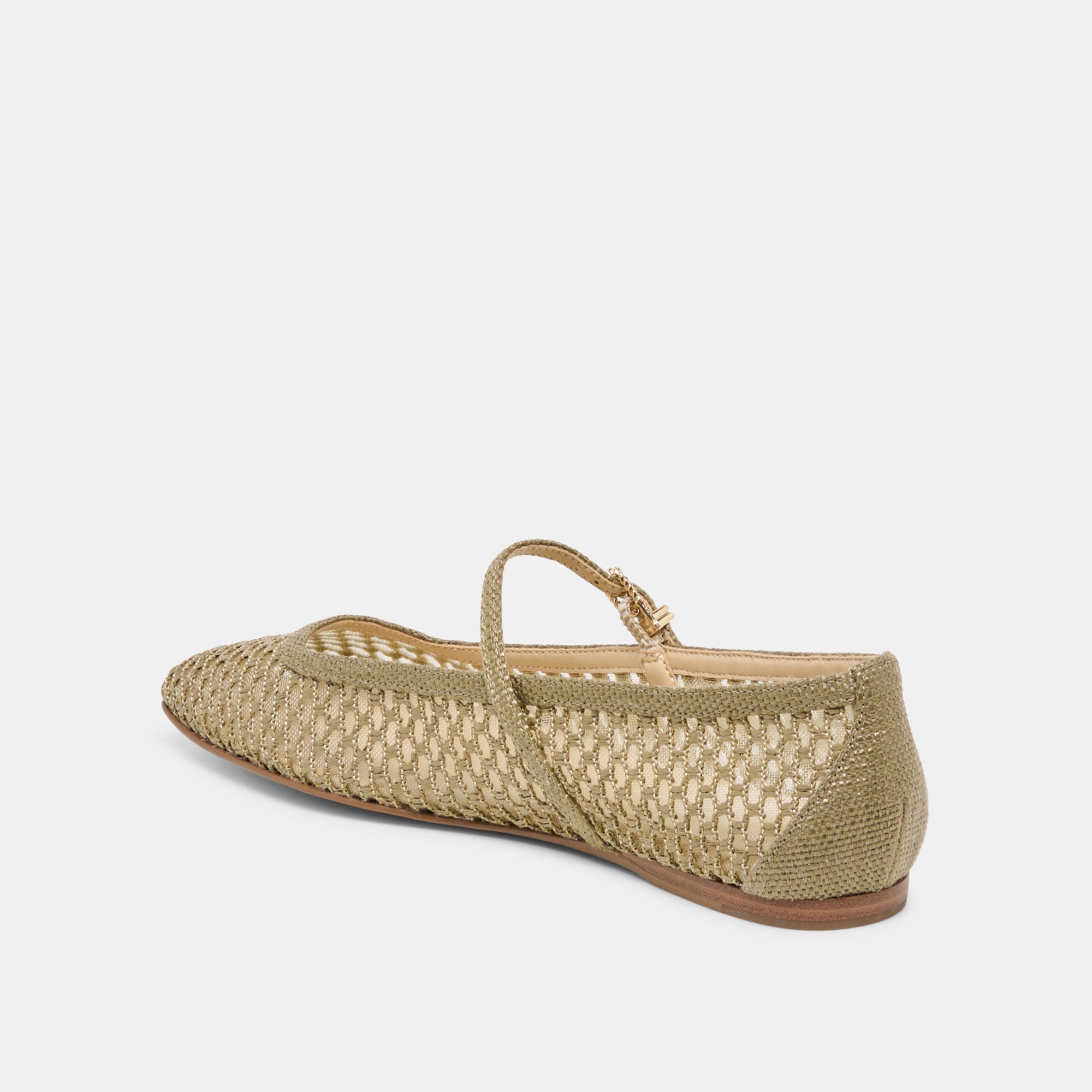 Reyes Olive Woven Raffia Ballet Flats | Dolce Vita Women