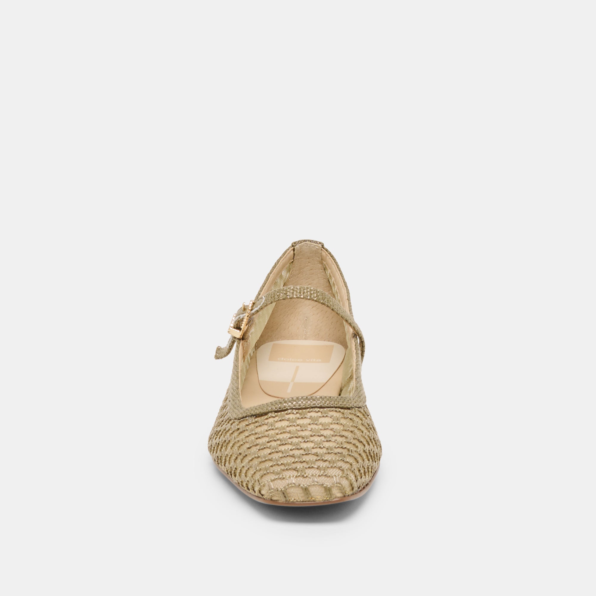 Reyes Olive Woven Raffia Ballet Flats | Dolce Vita Women