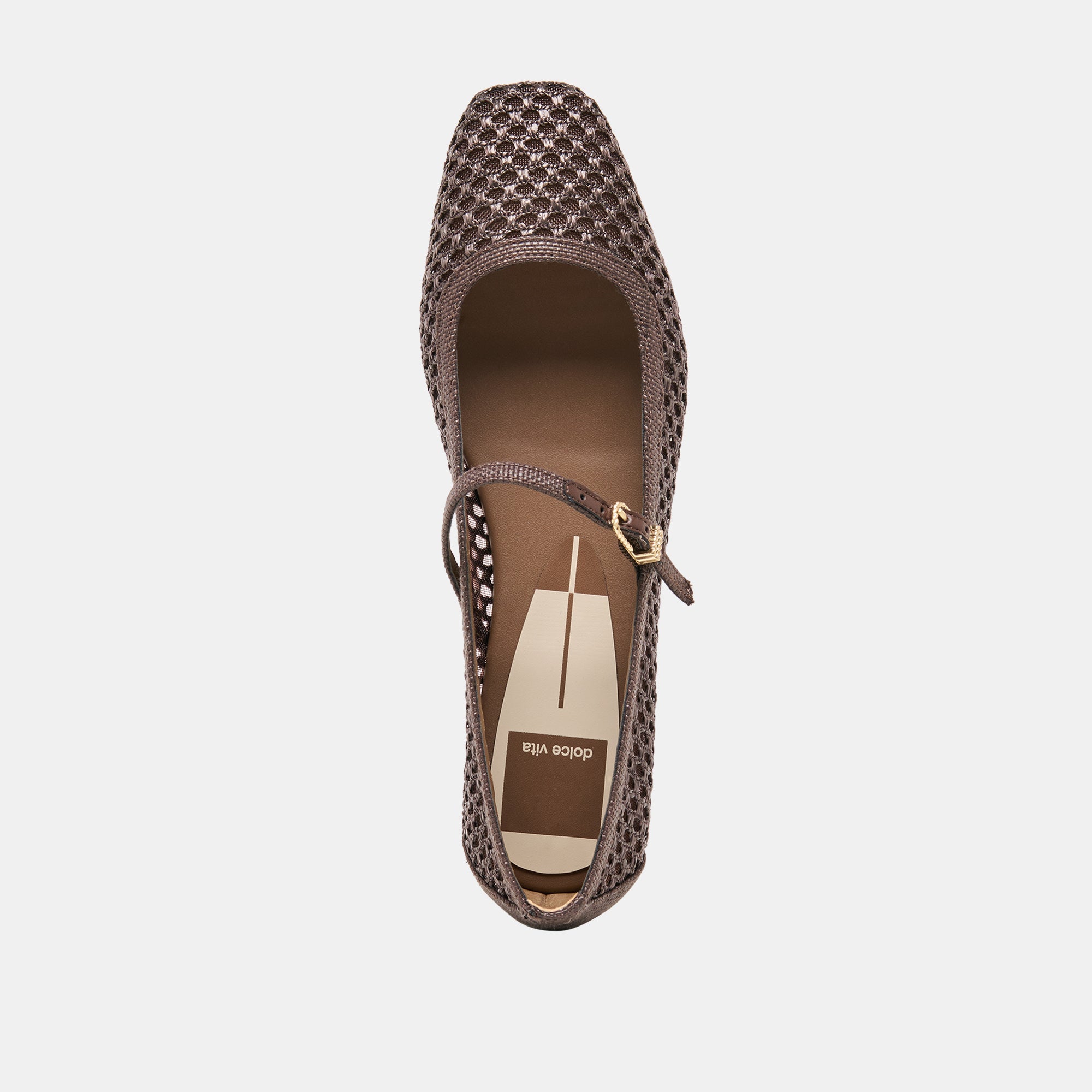 Reyes Chocolate Woven Raffia Ballet Flats | Women Dolce Vita