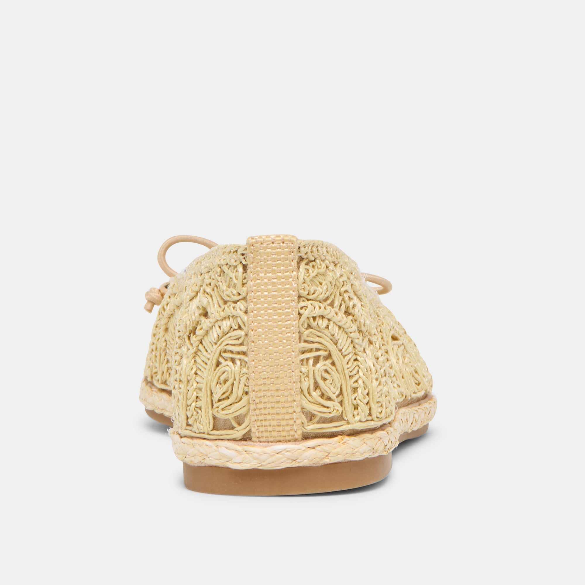 Tianna Lt Natural Raffia Lace Ballet Flats | Women Dolce Vita