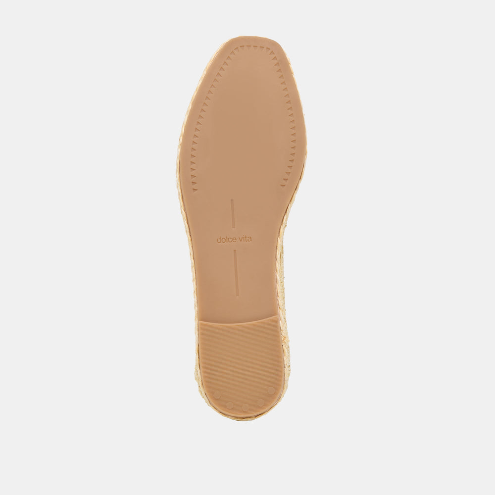 Tianna Lt Natural Raffia Lace Ballet Flats | Women Dolce Vita