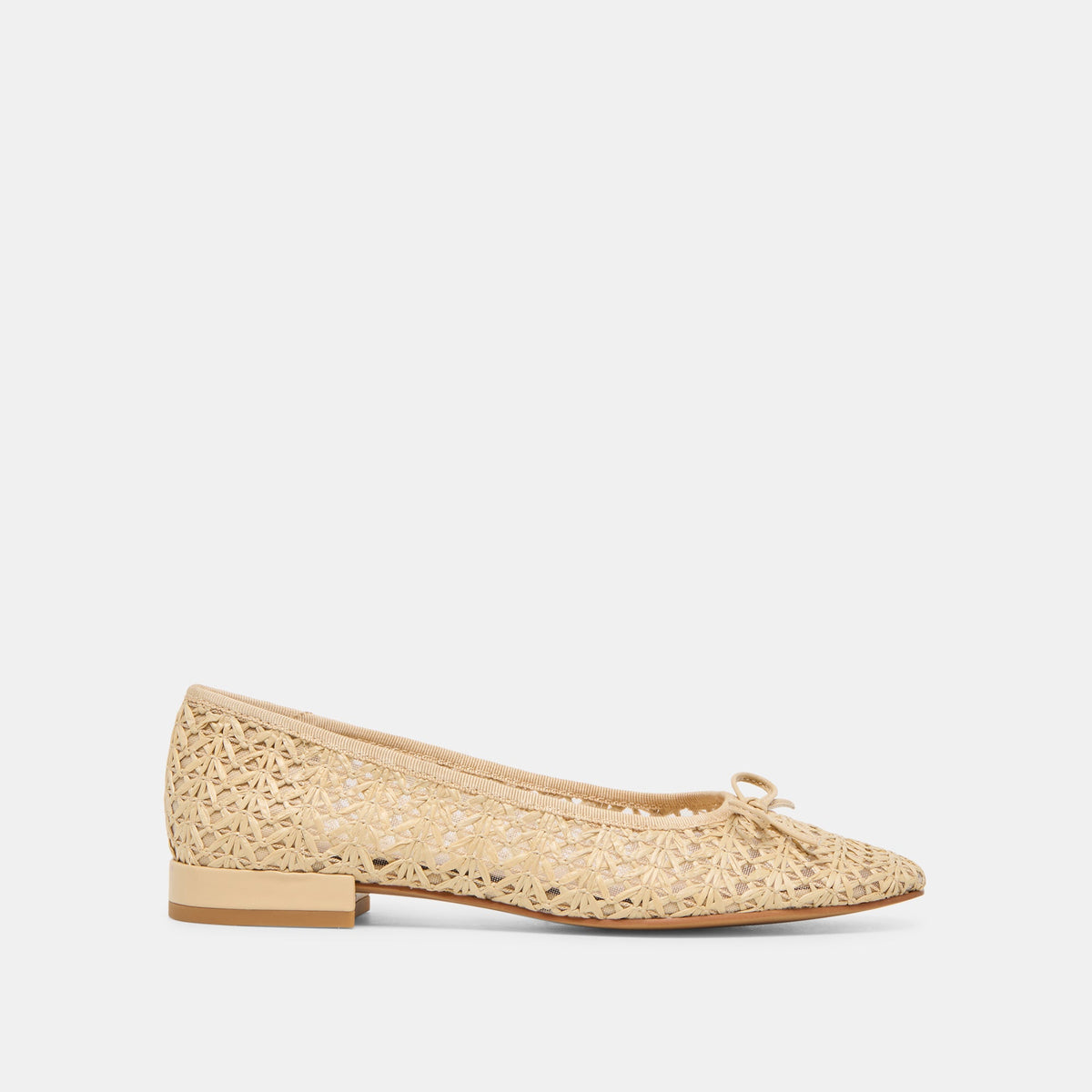 Ulicia Lt Natural Cross Hatch Raffia Ballet Flats | Dolce Vita Women