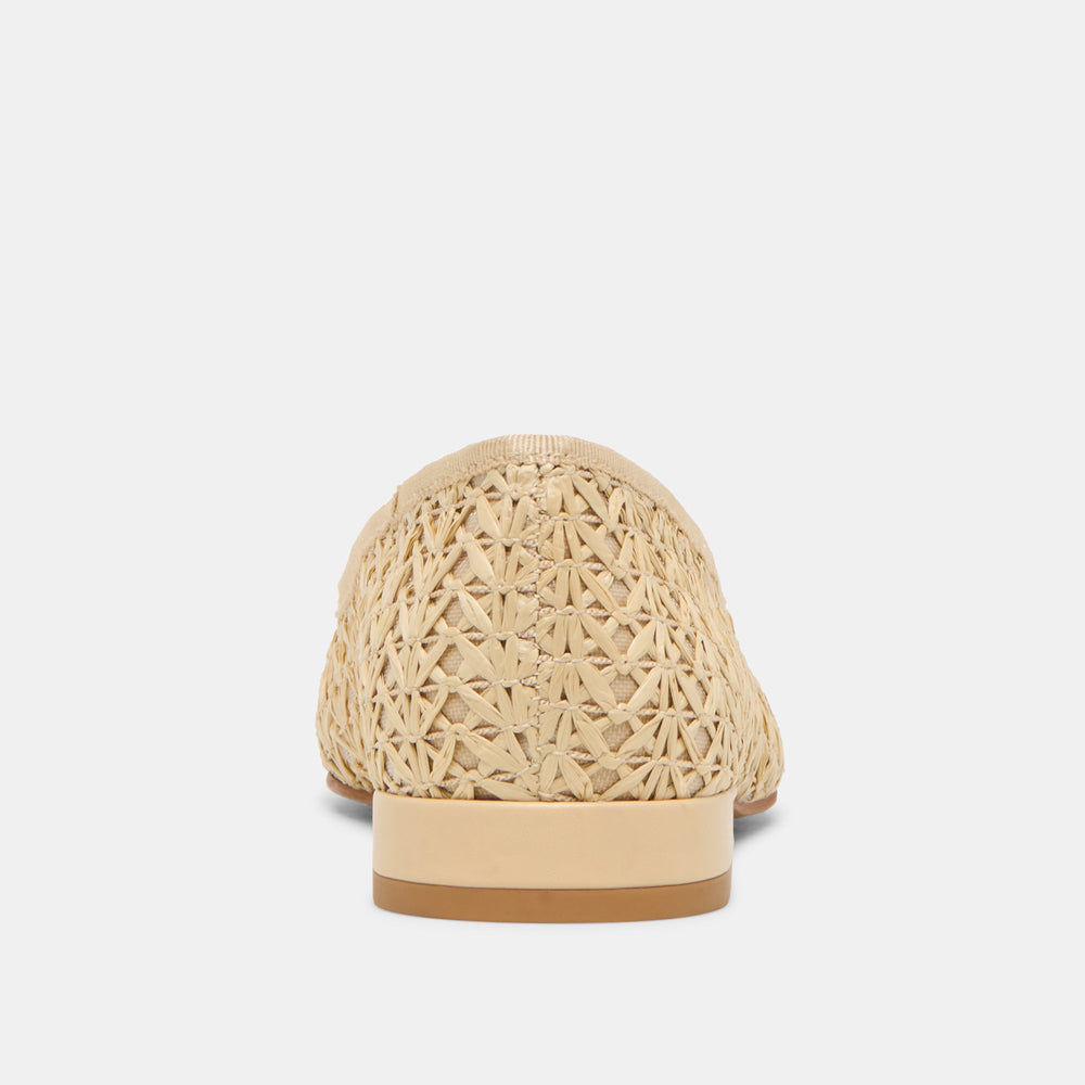 Ulicia Lt Natural Cross Hatch Raffia Ballet Flats | Dolce Vita Women